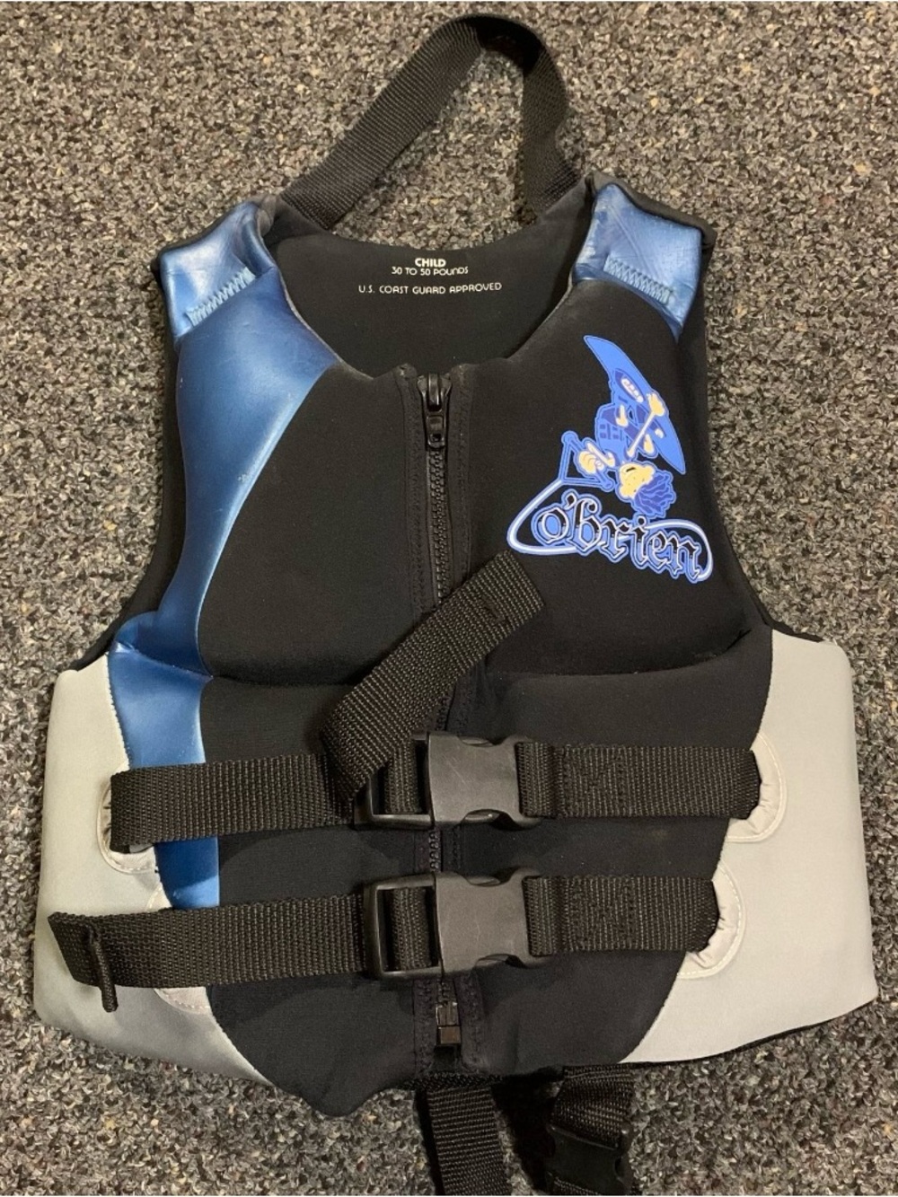 O’Brien Youth Boys 30-50 Pounds blue and black swim Vest life Jacket